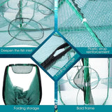 Strengthened 6-20 Holes Automatic Net Shrimp Cage Nylon Foldable Crab Fish Trap Nets Cast Folding Fishing Network
