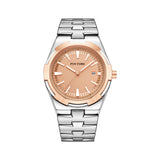 PINTIME Men's Watches Stainless Steel Strap Fashion Quartz Wristwatch Calendar Luminous Waterproof 3br Casuals Reloj Hombre Gift