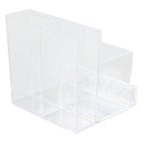 Makeup Brush Storage Box Clear Plastic Compartment Design Multifunctional Cosmetic Brush Holder