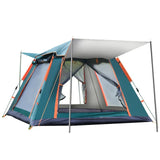 Quick Open Automatic Camping Tent with Canopy - Sun-Protection Beach Travel Tent for Family of 3-4/4-6 People