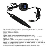 Electric Nail Grinding Machine 40000RPM Adjustable Touch LCD Display Low Noise USB Nail File Machine Nail Grinding Machine