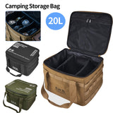 20L Outdoor Camping Tank Storage Large Capacity Ground Nail Tool Gas Canister Picnic Cookware Utensils Kit Bag