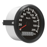 3-3/8in GPS Speedometer 200km/h Speed Gauge Red Backlight 12V/24V Universal for Car Motorcycle Boat Truck Auto Accessories