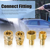 Kit 4 PCS M22 Quick Connect Fitting Coupler Brass Pressure Adapters for Power Washer Gun