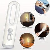 1PC light with motion sensor, rechargeable portable LED night light, suitable for bedrooms, bathrooms, and children's rooms