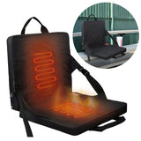 Foldable 3 Speed Temperature Camping Portable Chair Heated Cushion with Pocket for Outdoor Travel Fishing