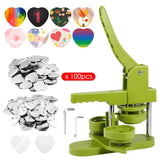 Heart Shaped Button Maker with 100-Set Making Parts Kit - DIY Rotating/Sliding Type Press Machine Badge Pins Set