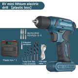 8V Electric Screwdriver Cordless Portable Drill Rechargeable Lithium Battery Mini Driver Household Power Tools