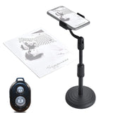 Desktop Tripod Phone Stand Mobile Phone Holder Photo Copy Mount with Phone Clamp for Teaching Online Food Crafting Demo Stands