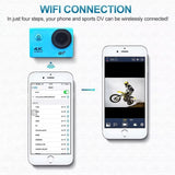 4K Action 1080P/30FPS WiFi 2.0" 170D Underwater Waterproof Helmet Video Recording Camera Sports Cameras Outdoor Mini Cam