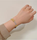 Sterling Silver Simple Ins Niche Design Full Diamond Bracelet