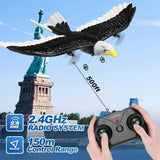 2024 RC Plane Wingspan Eagle Bionic Aircraft Fighter 2.4G Radio Remote Control Hobby Glider Airplane Foam Toys for Children Kids