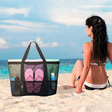 Large Capacity Mesh Beach Tote Bath Food Drink Travel Storage Useful Shoulder Bag 1 PCS