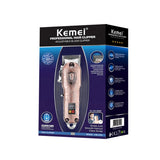 New Full Metal Copper Color Usb Charging Hair Clipper Kemei Km-3705 newKM-3706 Retro Embossed Appearance Men'S Hair Clipper
