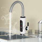 1pc Electric Heating Faucet, Electric Faucet Instant Heating Electric Heating Water Heater Hot Water Faucet Kitchen Precious Water Hot And Cold Dual Use (220V- Euro Plug) Fall Winter Essential Novelty Tools