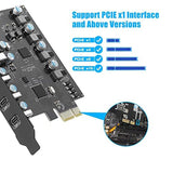 2 Pcs 7 Ports PCI-E To USB 3.0 Expansion Card Converter For Desktop PC, For Win/Linux/ Etc