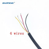 DIY 4-Wire Microphone Cable 2pins M-Plug for Motorola EP450 CP040 CP140 CP200 GP300 GP3188 GP68 GP88 Hytera Etc Wakie Talkie
