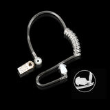 EAK006 K-head dual needle coiled wire air guided earphones [voice controlled VOX]