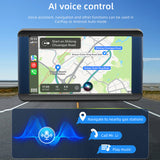 7 Inch Car Multimedia Player with Built-in Camera Support Driving Record Wireless Carplay Android Auto FM Reverse Image