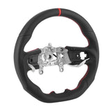 Nappa Perforated Leather Customized Steering Wheel Fit for Jeep Wrangler JL JLU 2018 2019 2020 2021 Red Auto Accessorie
