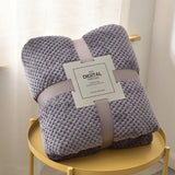 Solid colored thick flannel nap blanket, Christmas gift