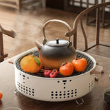 1pc, Stainless Steel Barbecue Stove, Charcoal Non-stick Rotisserie Stove, Household Peripheral Stove, Cooking Tea