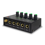Professional Channel Stereo Converters LED Mixer Low Noise Sound 4 Input 1 Output AXFY