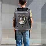 Large Capacity Space Capsule Pet Carrier Bag Cat Shoulder Backpack Premium Canvas Outdoor Travel Pet Transport Bag Breathable