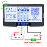 T3230/T3231 110V 220V 12/24V Digital Delay LED Display Cycle Timer Control Adjustable Timing Relay Time Switch