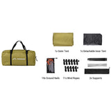 Motorcycle Tunnel 2 Room Tents for Camping Waterproond UV Protection 150D Oxford Cloth Detachable Inner Tent