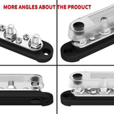 Car Negative Bar 150A Terminal 12V Power Distribution Block M8 Termianl Bus for Automotive Boat