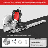 6800W Concrete with 2.4m Guide Rail Electric Grooving Large Wall Slotting Cutting hine
