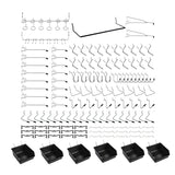 188 Piece Hooks With Pegboard Bins,Peg Locks,For Organizing Various Tools For Kitchen Craft Room Accessories