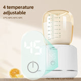 BEBEBAO Baby Bottle Warmer - Portable Wireless, Milk Heater with 4 Levels Temperature Adjustable, 4pcs Adapters for Outdoor