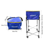 Adjustable Height Tennis Ball Box Training Device with 160 PCS Softball & Baseball - Movable Basket Storage Basin