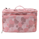 Knitting Bag Pink Oxford Cloth DIY Multifunctional Portable Crochet Holder Bag with Dividers for Knitting Needles Yarn Balls