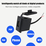 Car 2.4A Single USB Square Shape Waterproof 12V 24V Socket Power Switch Intelligent Charger Adapter For