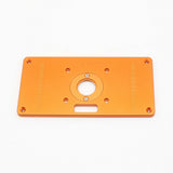 Trimming Machine Flip Board Auxiliary Tools Aluminum Router Table Insert Plate w/ 6 Insert Rings universal Woodworking Tools