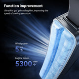 Wearable Waist Belt with PCM Coog Strip - 5000mAh Rechargeable Personal Fan, 3 Speeds, Large Air Volume, Hands-free