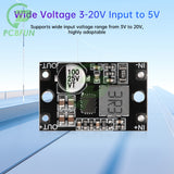 DC-DC Auto Lift Wide Voltage 3-20V Input to 3.3V/5V/12V Li-ion Battery Power Management Module Maximum 3.5A