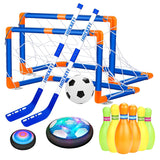 3 In 1 Hockey Bowling Hover Soccer Ball Set For Indoor Outdoor Sports Football Kids Toy Best Gift