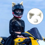 Creative Cute Plush Cat Ears Decorate Motorcycle 1Pair Motocross Helmet Decor Sticker Accessories Cosplayer Styling