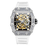 ONOLA 2022 New Fashion Diamond Design Fully Automatic Mechanical Watch Men's Tape Waterproof Sports Watches Relogio Masculino