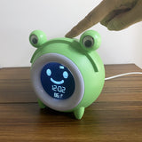1pc Cartoon Frog Student Sleep Trainer Clock, ToddlerAccompanying Sleeping Night Light Wake Up Alarm Clock, Wake Up Wake Up And Night Accompanying Sleeping Night Light, Birthday Christmas Various Holiday Gifts USB Plug Power Supply