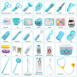 35 Pcs Kids Simulation Toy Doctors Nurse Kit For Children Pretend Role Playing Game Carry Case Playsets