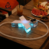 CRUSHER Acrylic Hookah Complete Kit with 4-color LED Lights Chicha Bowl Water Pipe X Letter Кальян Shishsa Smoking Set