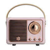 Retro Hifi Stereo Bluetooth V5.0 Speaker Portable Wireless Vintage Speaker Plastic 3W Full-range 50hz-20khz Music Player