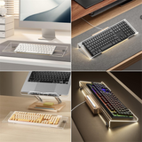 Computer Stand, Acrylic Riser Desk, Keyboard Holder, for Ergonomic Typing, Office, Home
