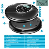 Portable Shockproof Hifi Music With Earphone Reproductor Lecteur CD Walkman Player For Car