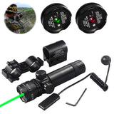 Tactical Hunting Red/Green Laser Dot Sight Adjustable 532nm Red Laser Pointer Rifle Gun Scope Rail Barrel Pressure Switch Mount